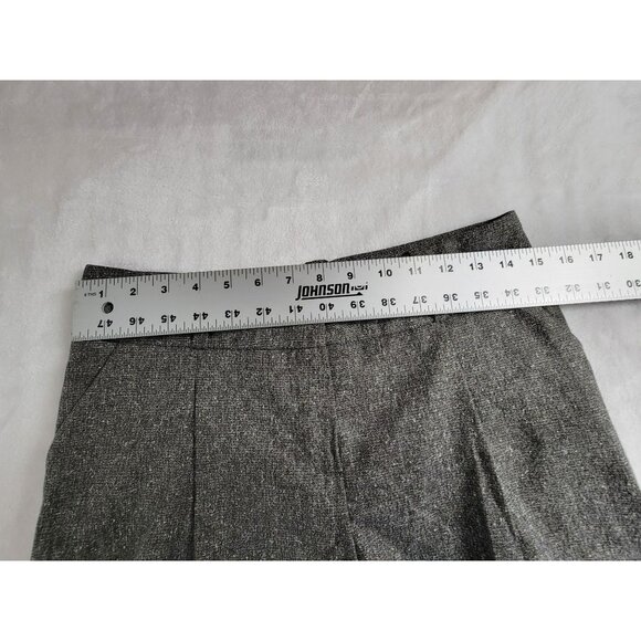 Boston Proper Women's Tweed Pleated Front Mid Rise Casual Shorts Gray 6 NEW - Picture 5 of 9